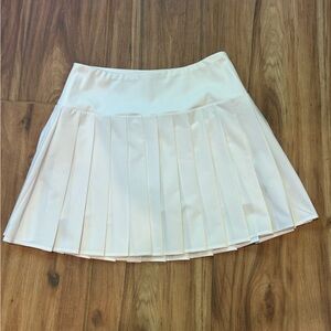 Sincerely Jules White Athletic Pleated Skirt with Built in Shorts